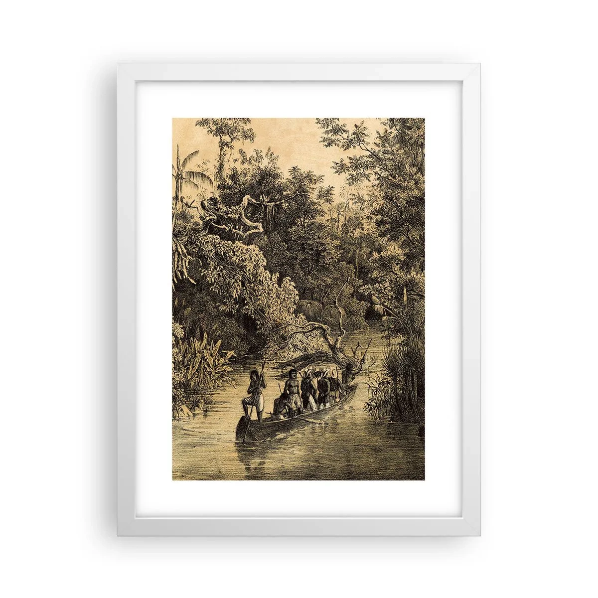 Plakát v bílém rámu - Výlet ke zdroji - 30x40 cm