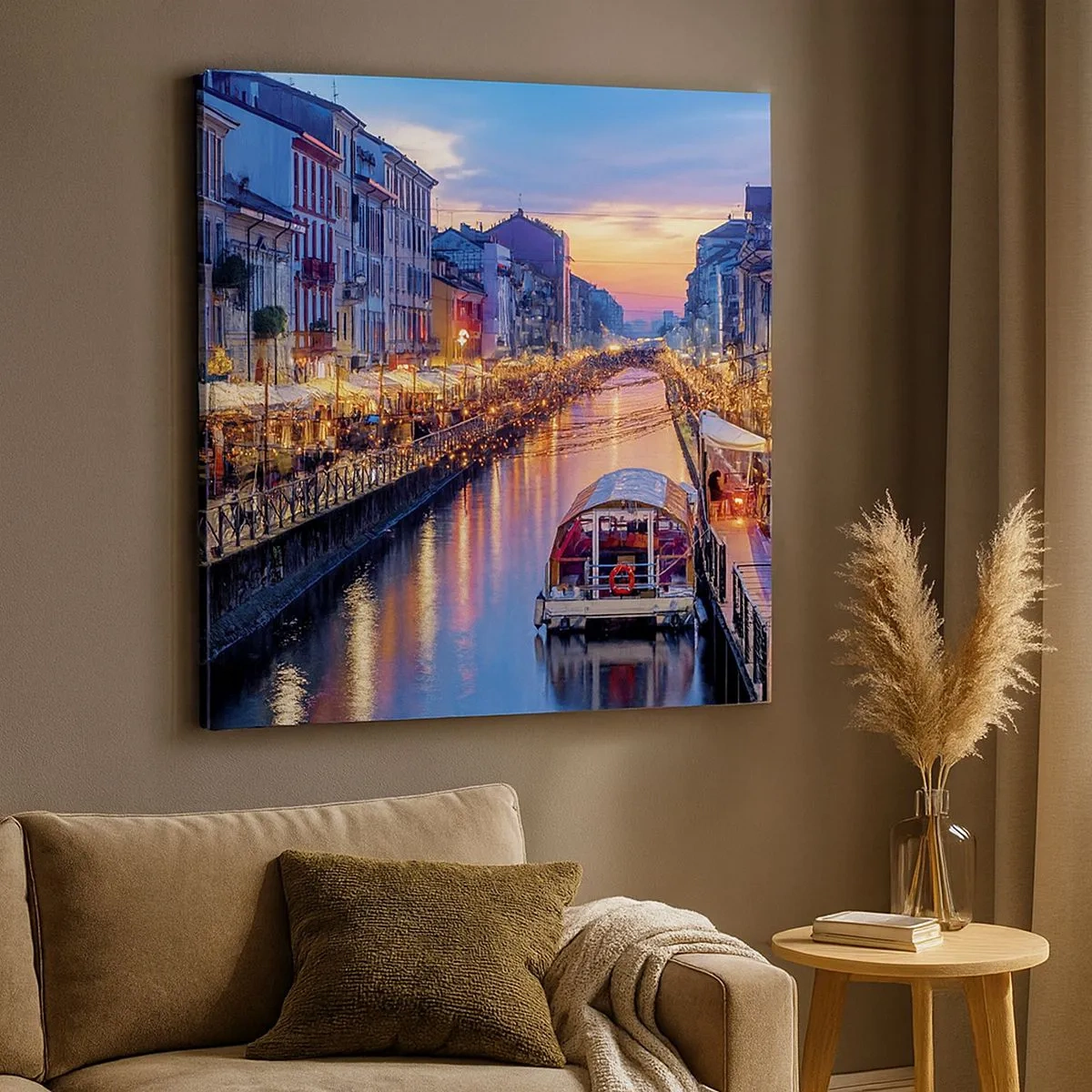 Obraz na plátně - Večer plný světla a zábavy - 30x30 cm