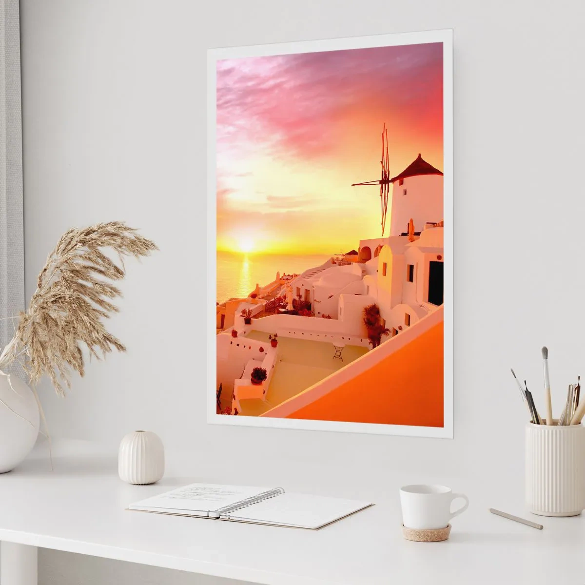 Plakát - Rozplynout se v bílé a zlaté - 61x91 cm