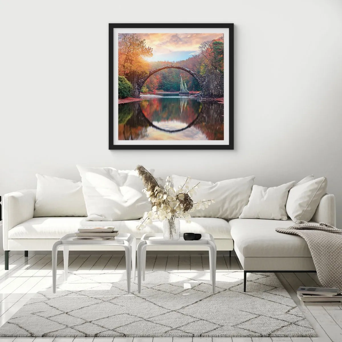 Plakát v černém rámu - Za zrcadlem - 50x50 cm