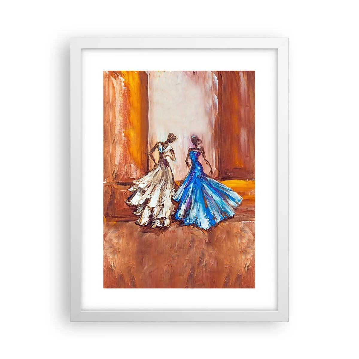 Plakát v bílém rámu - Půvabné duo - 30x40 cm