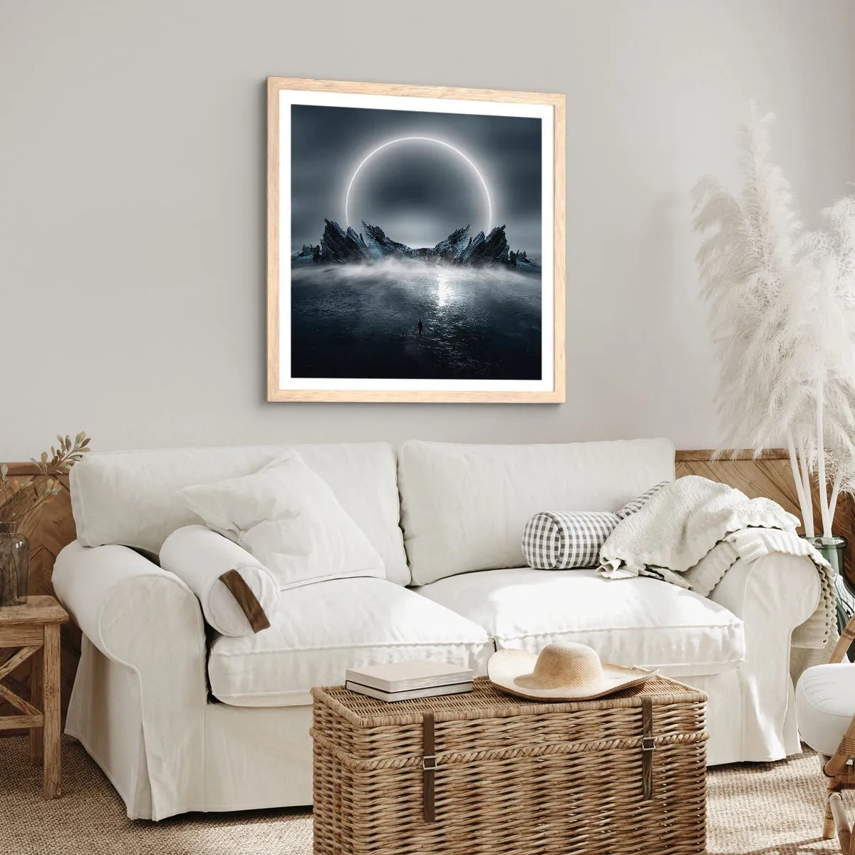 Plakát v rámu světlý dub - Finále příběhu - 40x40 cm