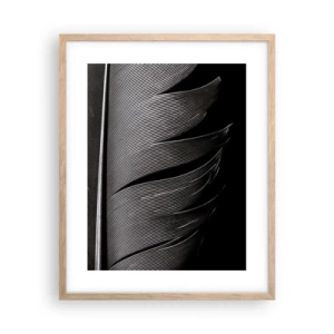 Plakát v rámu světlý dub - Peří – nádherná konstrukce - 40x50 cm