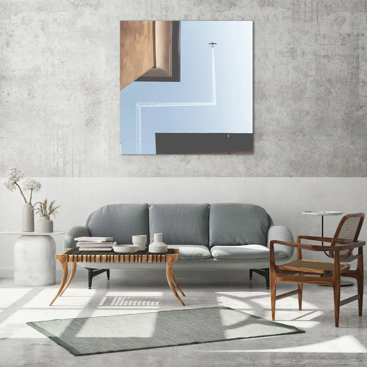 Obraz na skle - Nad městským labyrintem - 60x60 cm