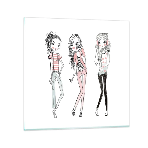 Obraz na skle - Bude, bude zábava - 30x30 cm