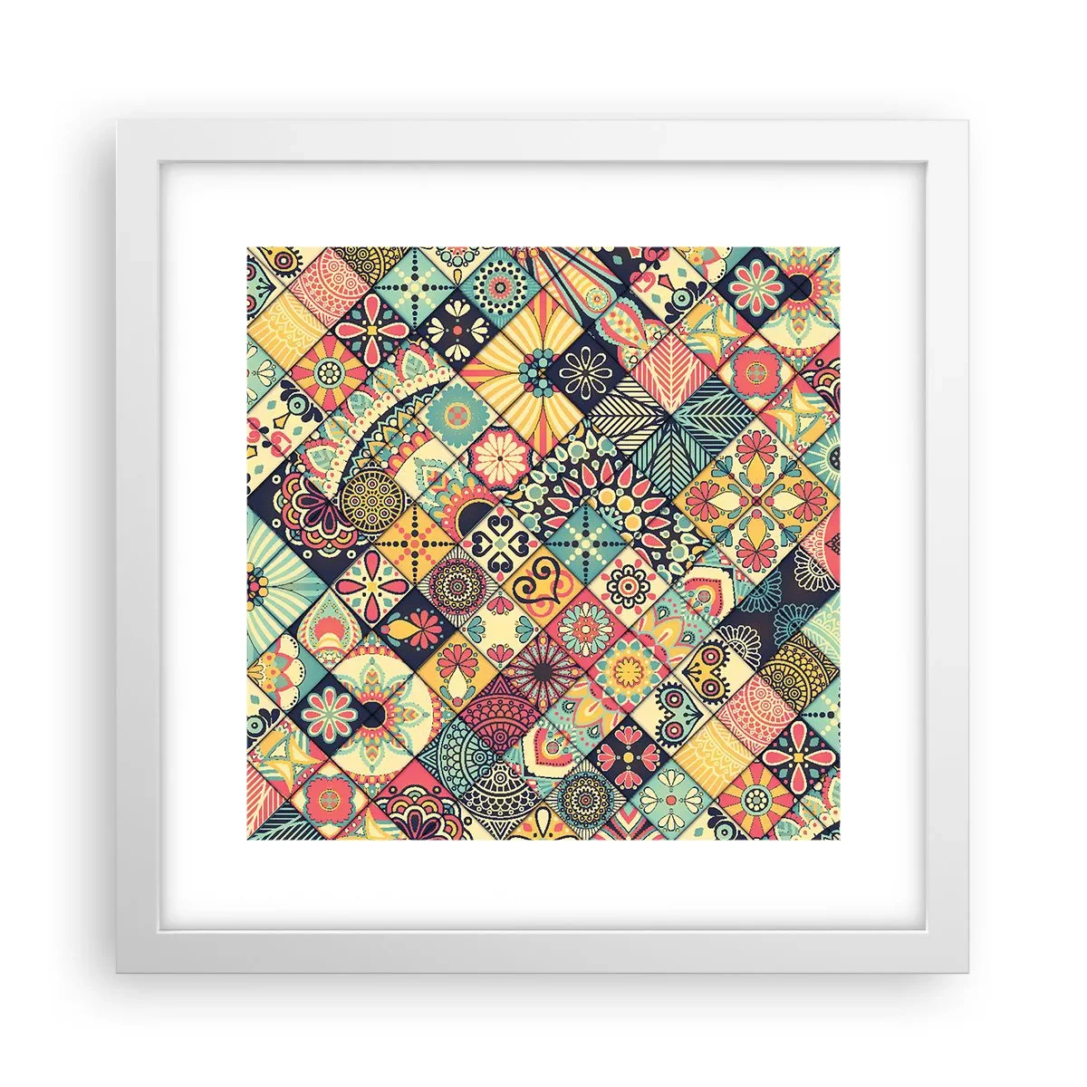 Plakát v bílém rámu - Marokánská vize - 30x30 cm