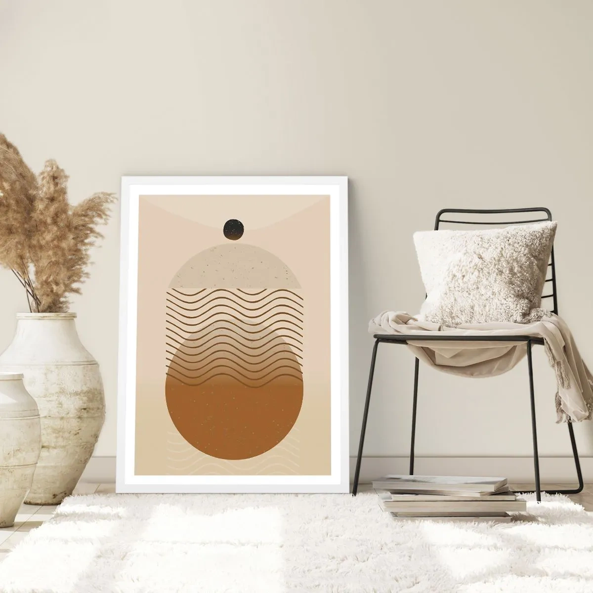 Plakát v bílém rámu - O původu geometrických obrazců - 70x100 cm