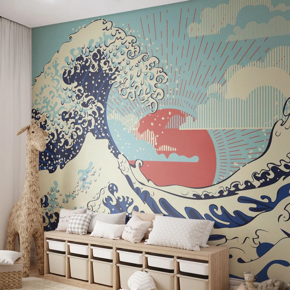 Fototapeta Premium Sand - Z japonských inspirací - Abstrakce, Mořská vlna, Moře - 100x70 cm