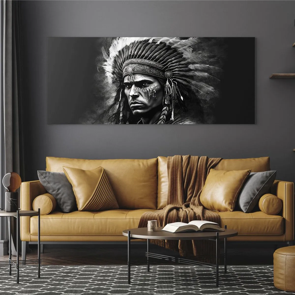 Obraz na skle - Vůdce a bojovník - 100x40 cm