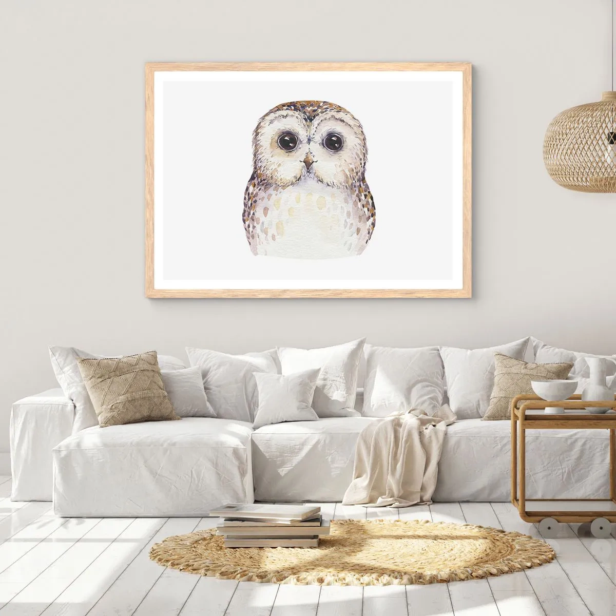 Plakát v rámu světlý dub - Podívej se mi do očí - 91x61 cm