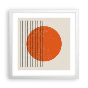 Plakát v bílém rámu - Vždy slunce - 40x40 cm