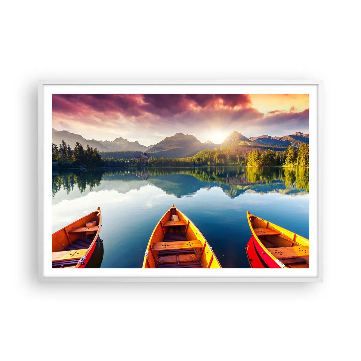 Plakát v bílém rámu - Nic proti přírodě - 100x70 cm