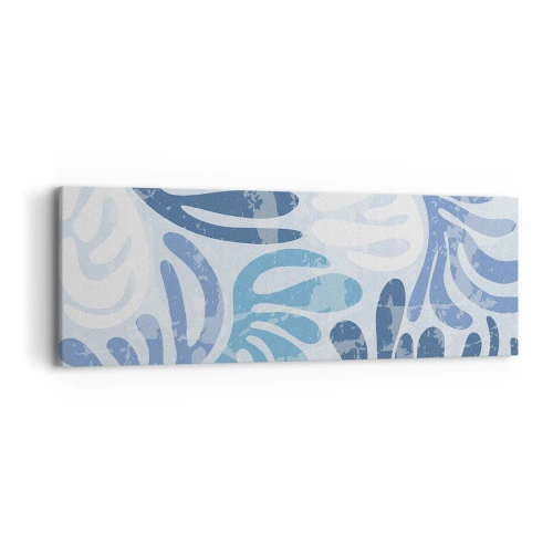 Obraz na plátně - Modré kapradí - 90x30 cm