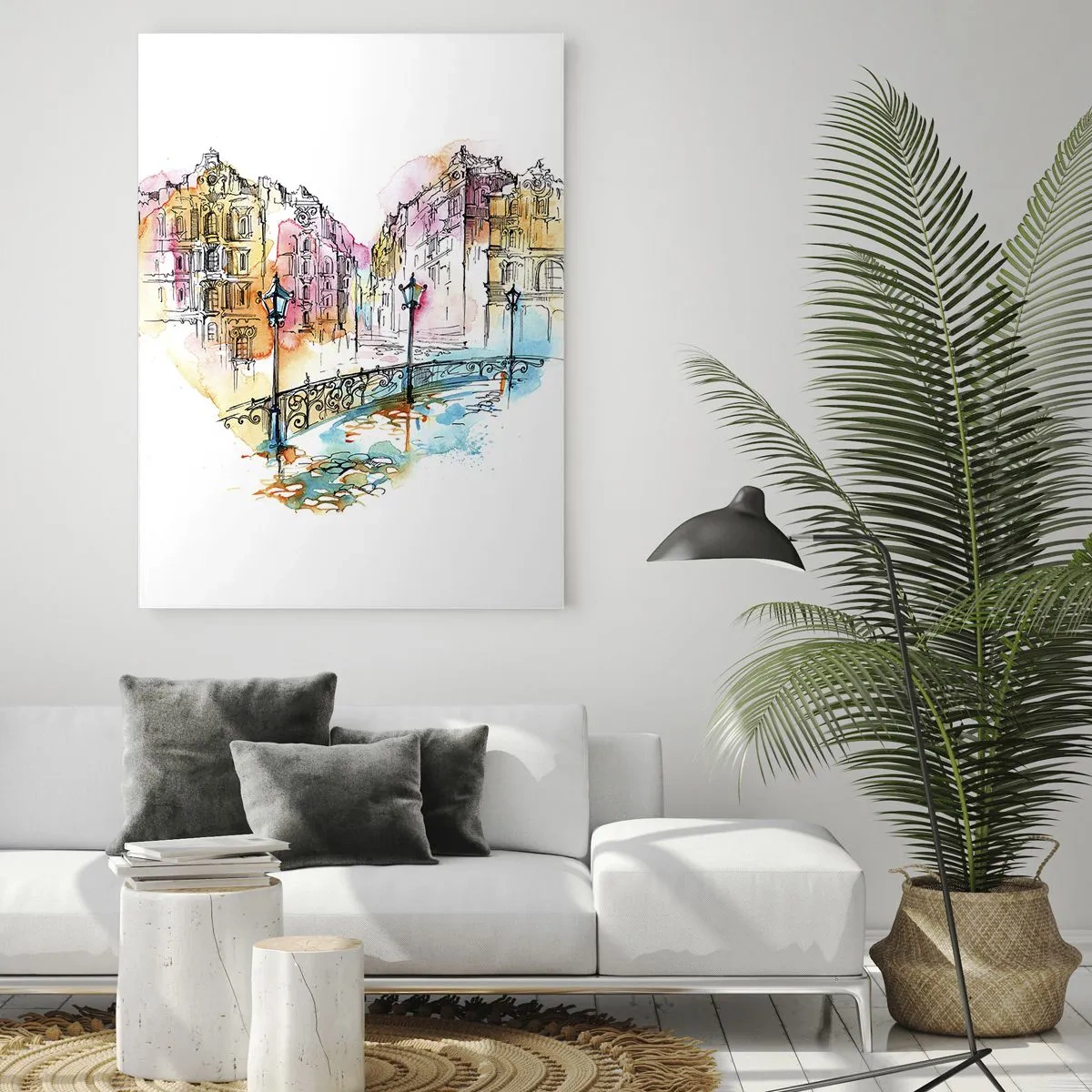 Obraz na skle - Srdce města - 50x70 cm