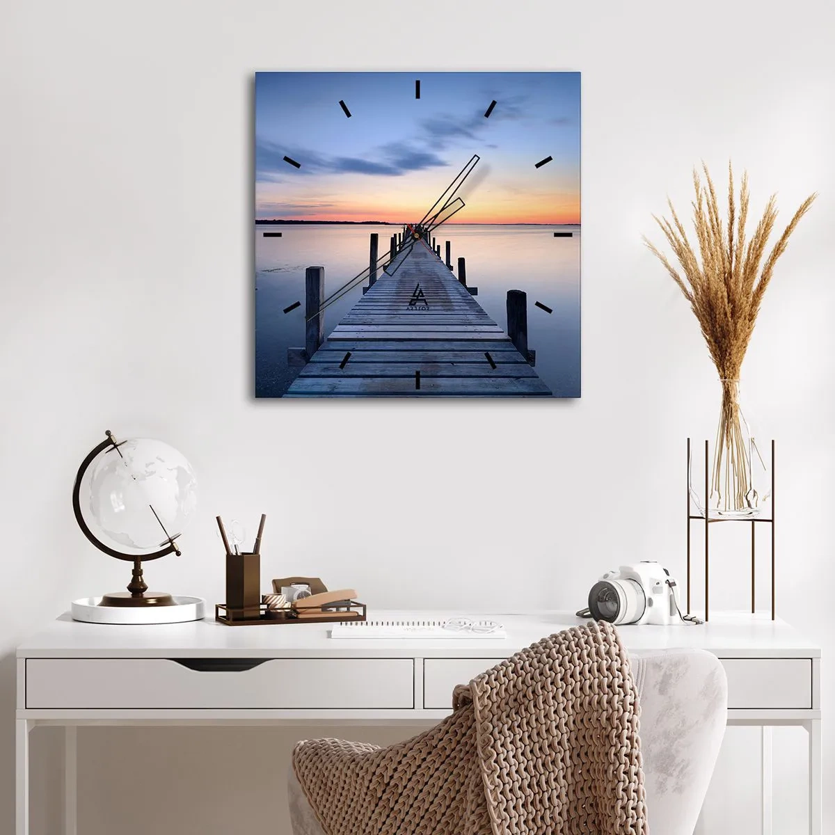 Nástěnné hodiny - Klid příjemného soumraku - 30x30 cm