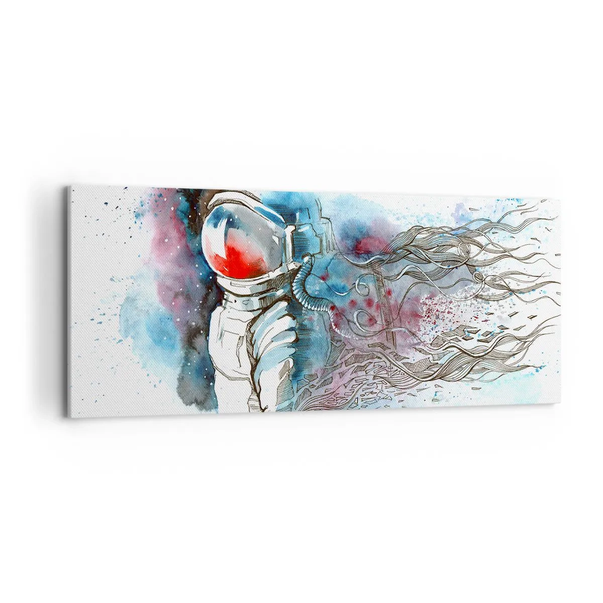 Obraz na plátně - Sám s vesmírem - 120x50 cm