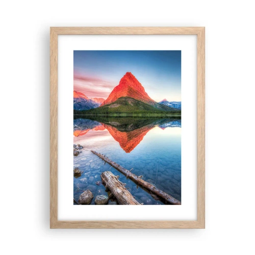 Plakát v rámu světlý dub - Teplo a chlad - 30x40 cm