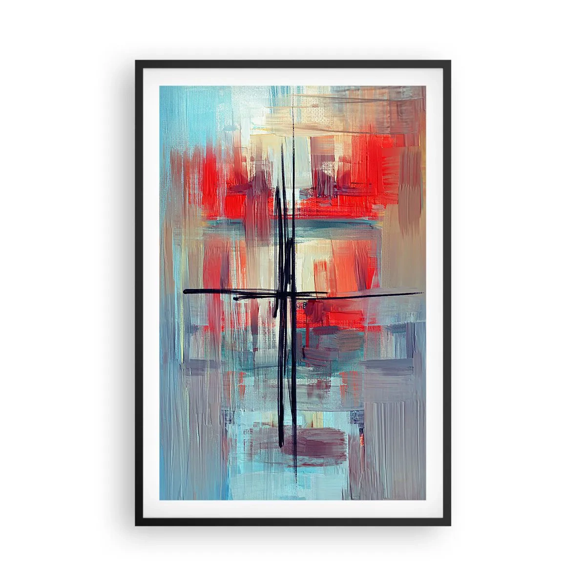 Plakát v černém rámu - Krajina v neznámé dimenzi - 61x91 cm