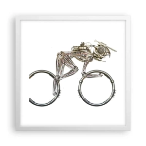 Plakát v bílém rámu - Úžasný stroj - 40x40 cm