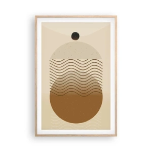Plakát v rámu světlý dub - O původu geometrických obrazců - 61x91 cm