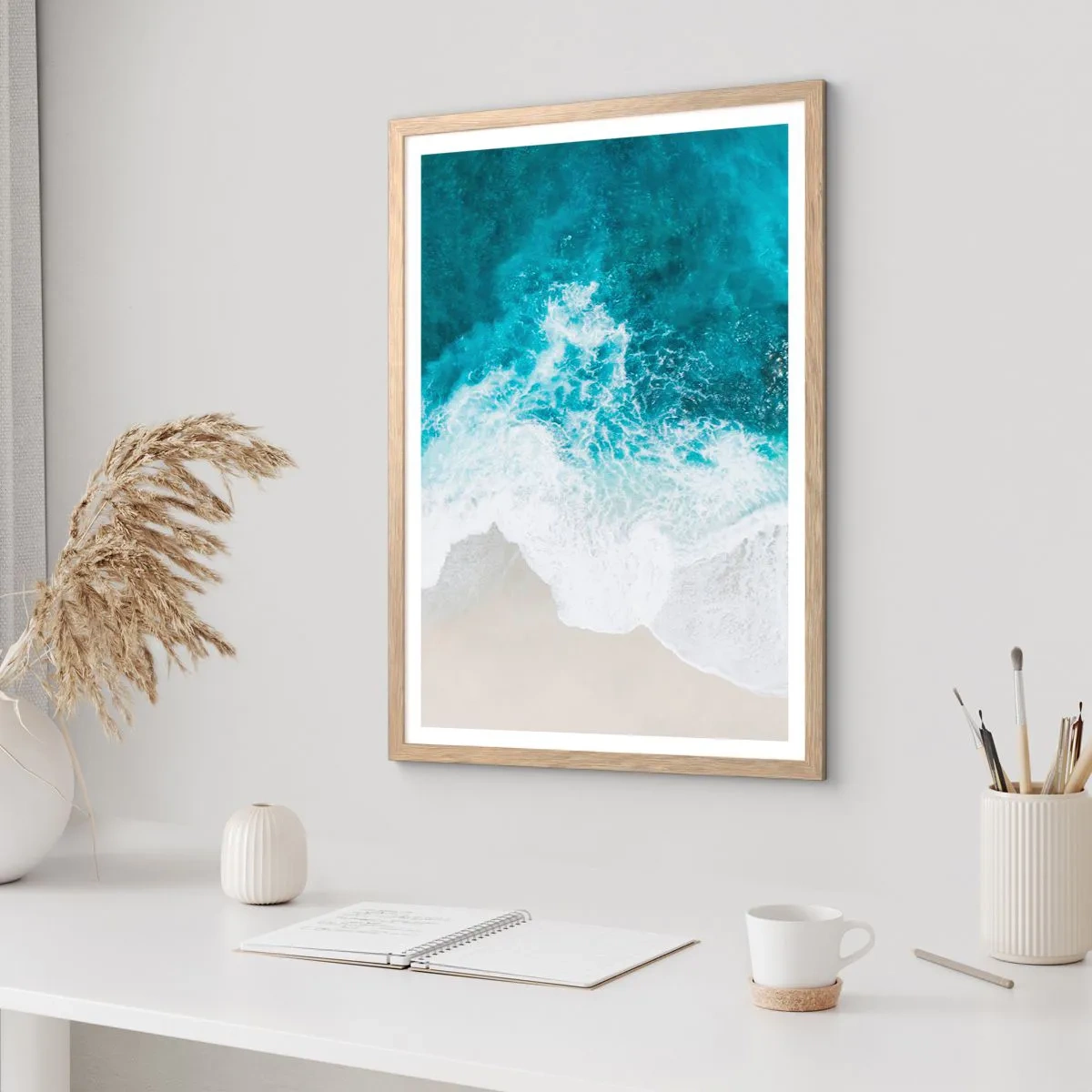 Plakát v rámu světlý dub - Přirozené pohlazení - 50x70 cm