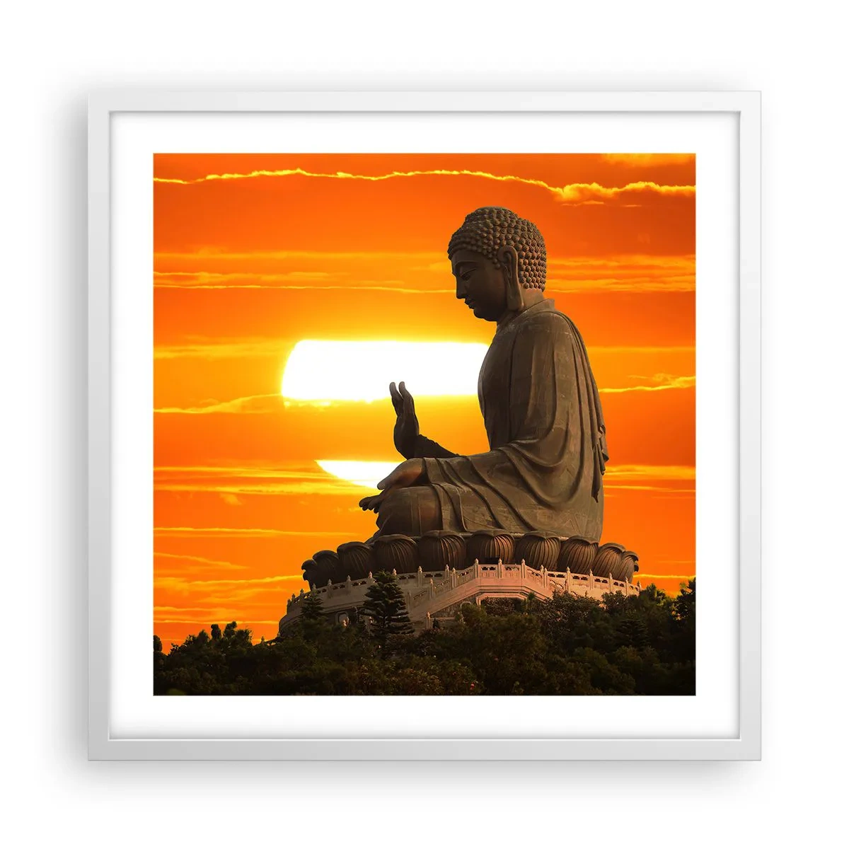 Plakát v bílém rámu - Bez strachu ze světa - 50x50 cm