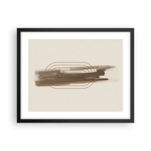 Plakát v černém rámu - Závan šedi - 50x40 cm