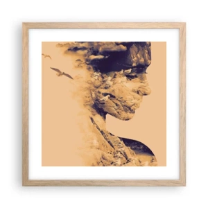 Plakát v rámu světlý dub - Krásná od přírody - 40x40 cm