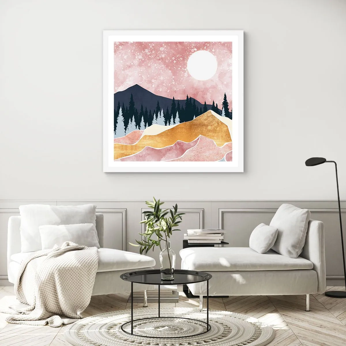 Plakát v bílém rámu - Noční hlídka - 40x40 cm