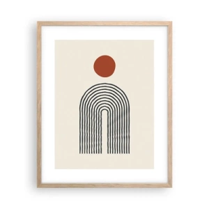 Plakát v rámu světlý dub - Magnetismus tvarů a barev - 40x50 cm