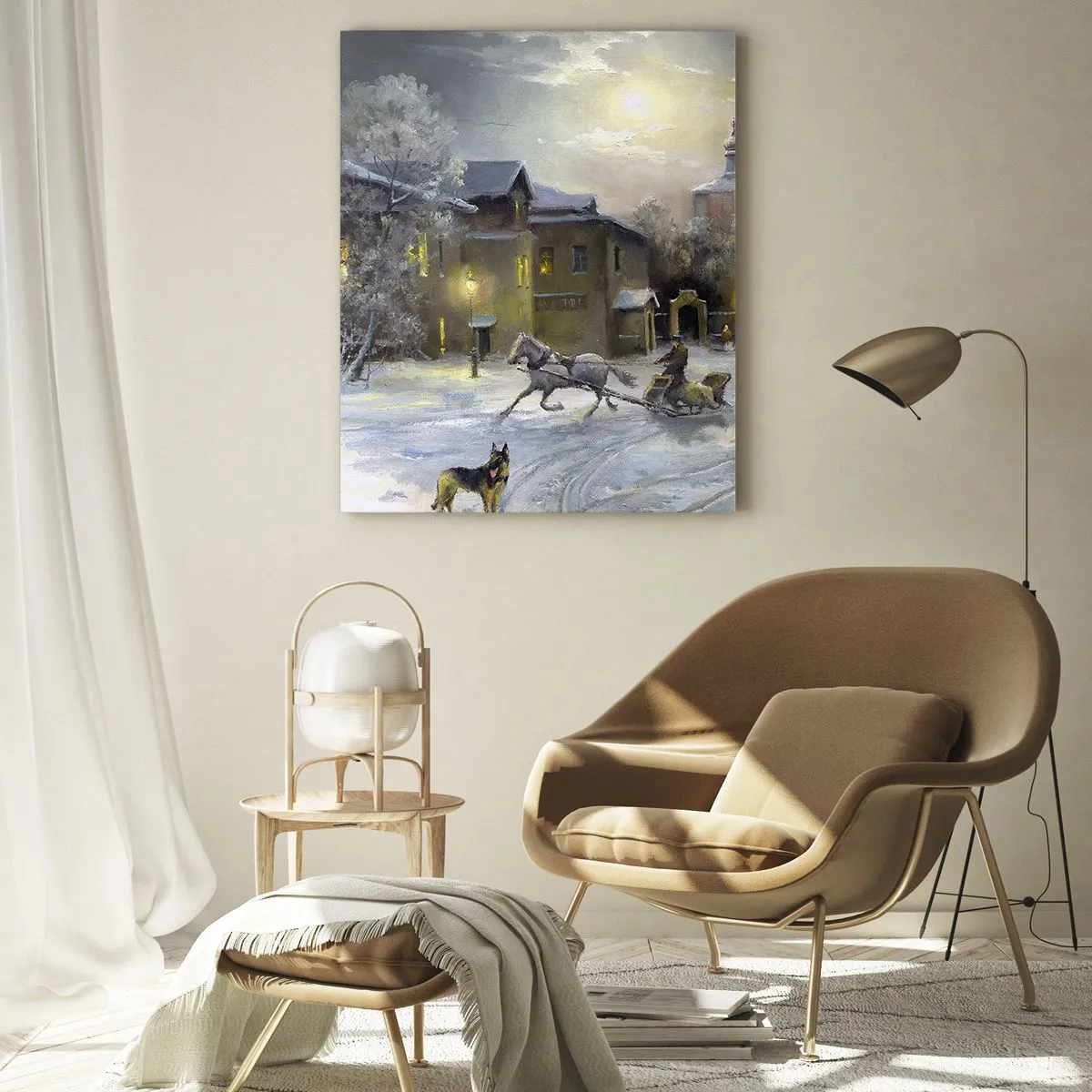 Obraz na skle - Kouzlo ruské zimy - 50x70 cm