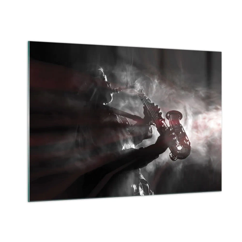 Obraz na skle - V oparu jazzu - 100x70 cm