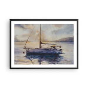 Plakát v černém rámu - Večer v zátoce - 70x50 cm