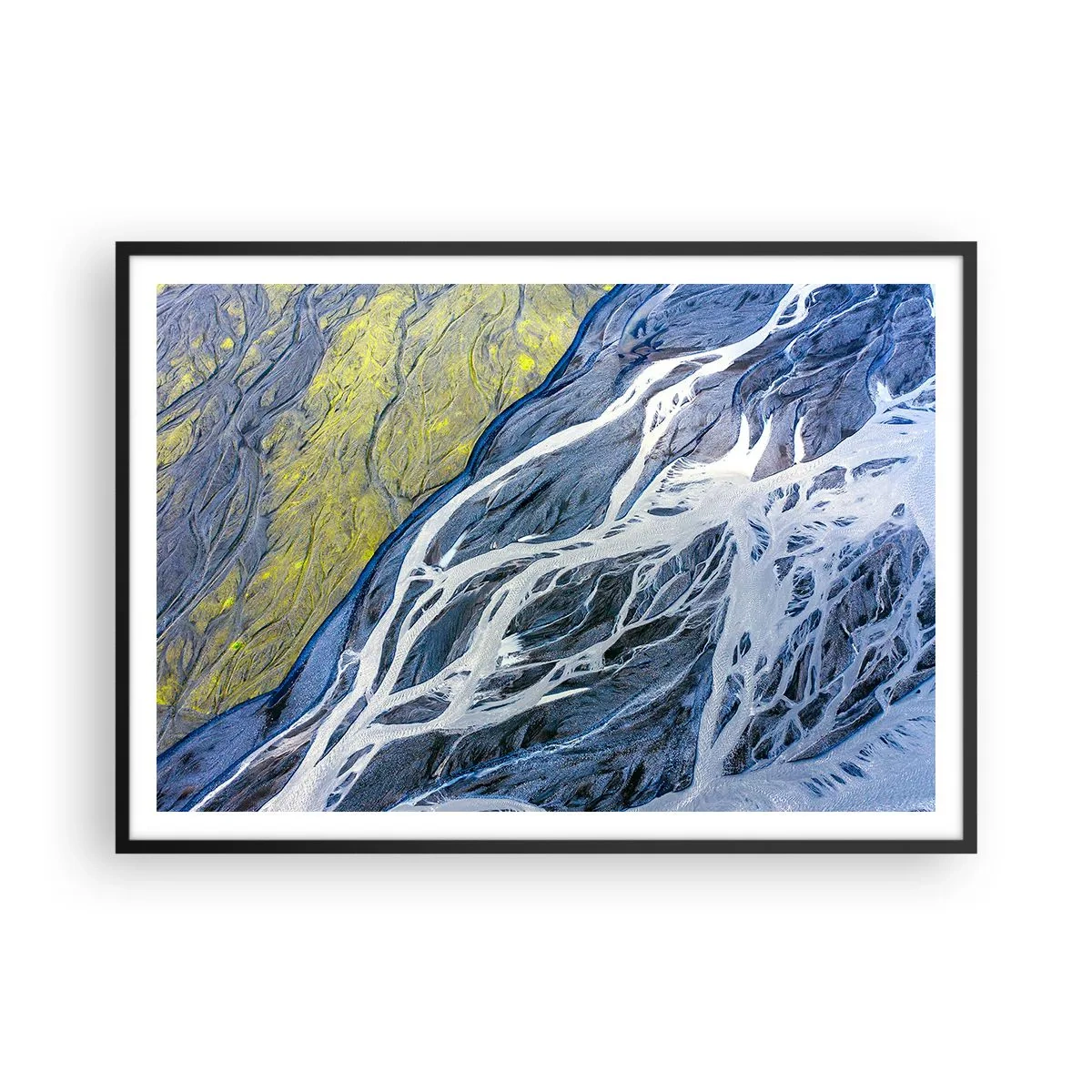 Plakát v černém rámu - Jeskynní malby přírody - 100x70 cm