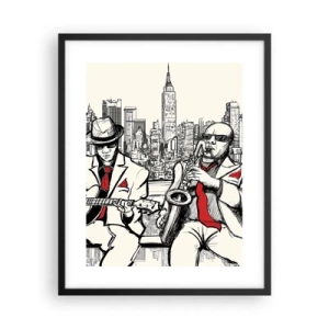 Plakát v černém rámu - Newyorská improvizace - 40x50 cm