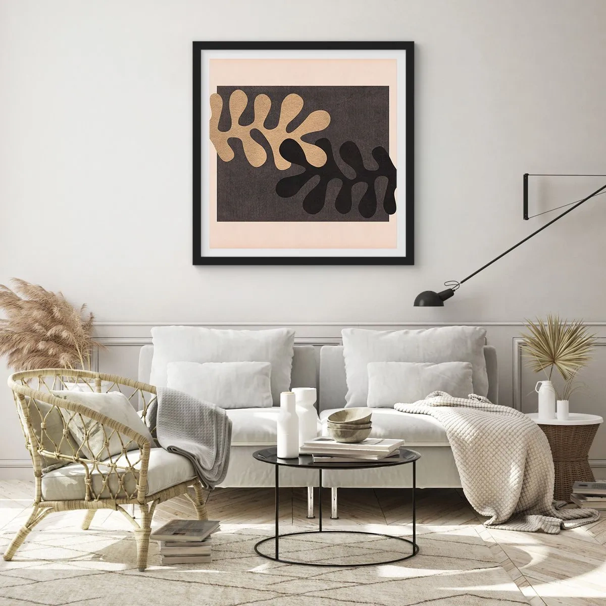 Plakát v černém rámu - Nepřítomnost a doplnění - 60x60 cm