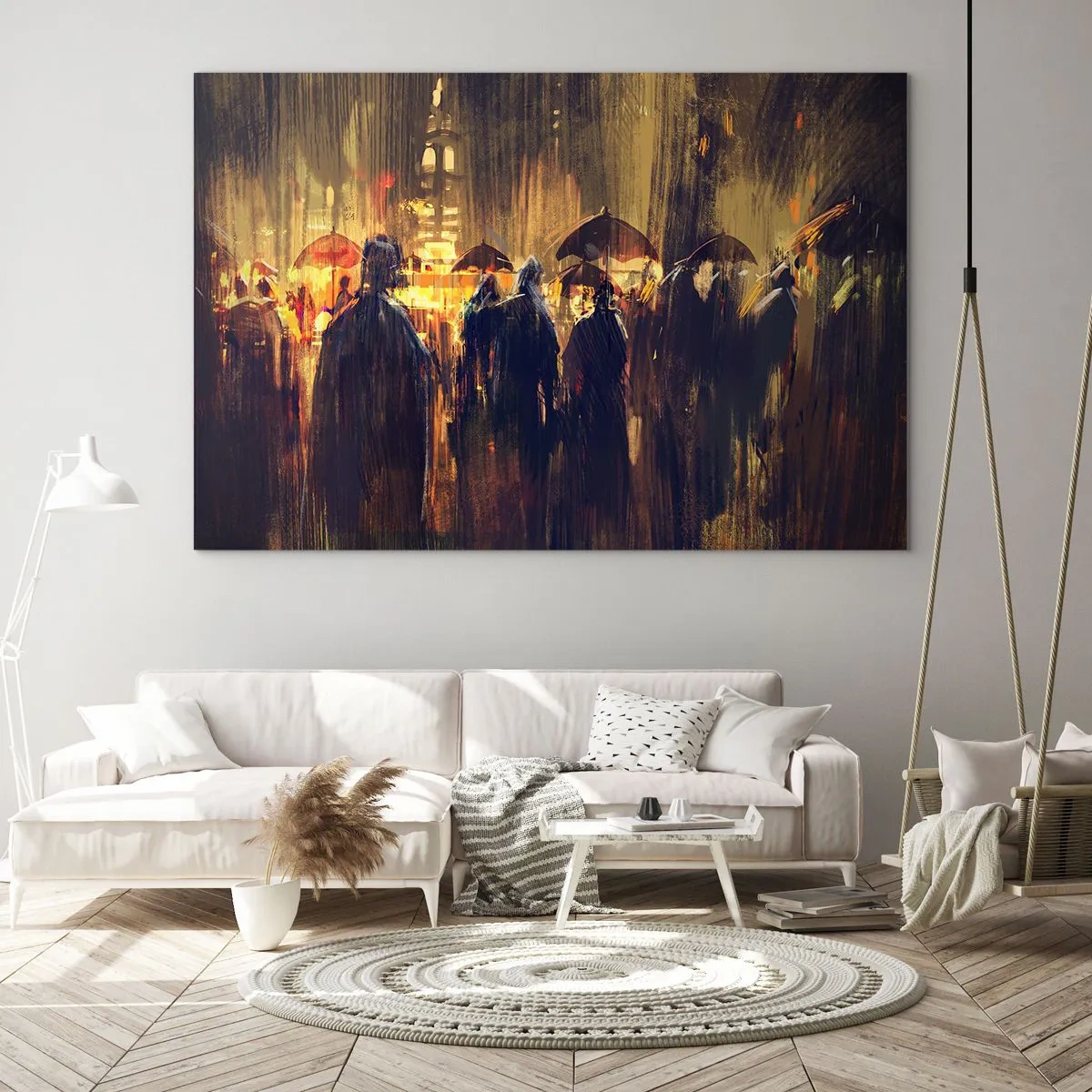 Obraz na skle - Následovníci deště - 100x70 cm