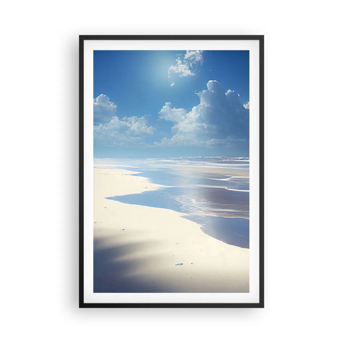 Plakát v černém rámu - Dovolená v ráji - 61x91 cm