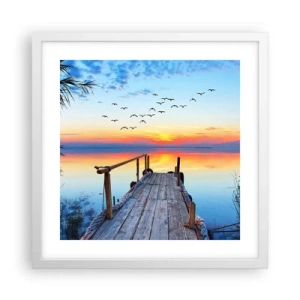 Plakát v bílém rámu - Je čas vrátit se… - 40x40 cm