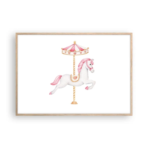 Plakát v rámu světlý dub - Vyrazil z kopýtka - 100x70 cm