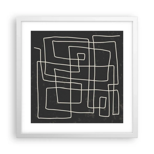 Plakát v bílém rámu - Není to tak jednoduché - 40x40 cm