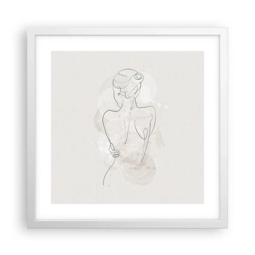 Plakát v bílém rámu - Jako citlivý nástroj - 40x40 cm