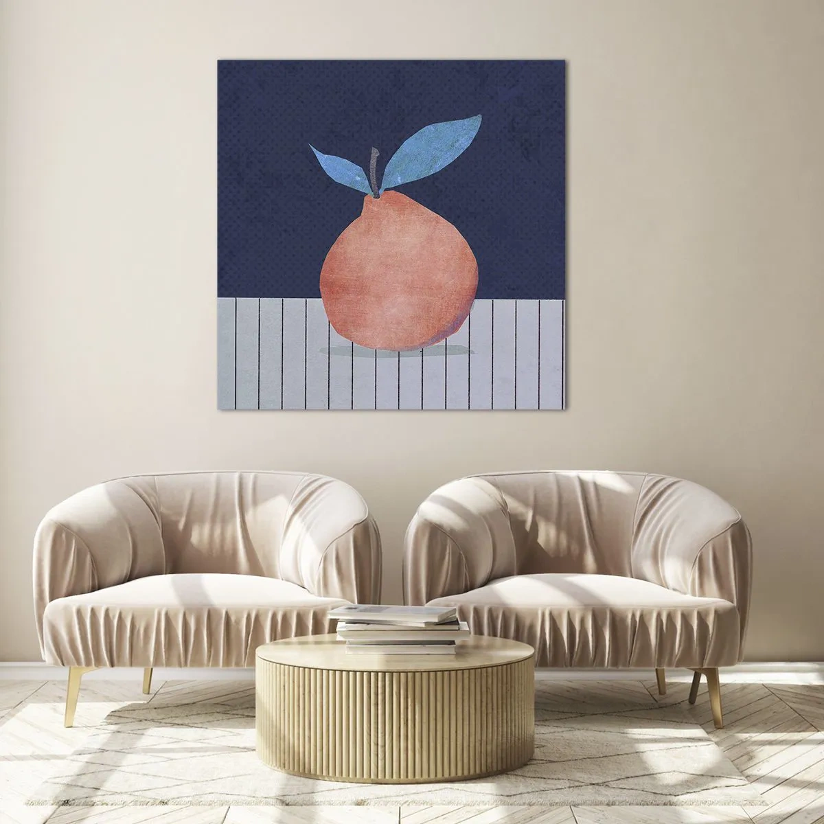 Obraz na skle - Konvexita a rovina - 40x40 cm