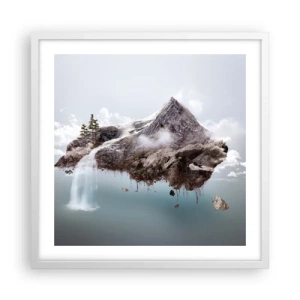 Plakát v bílém rámu - Pohled surrealisty - 50x50 cm