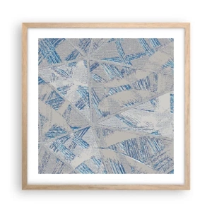 Plakát v rámu světlý dub - V šedomodrém labyrintu - 50x50 cm