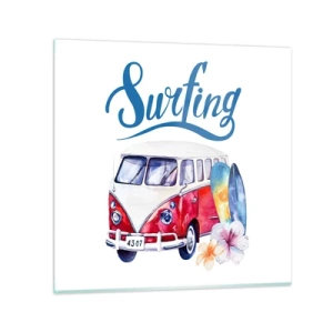 Obraz na skle - Okurka - klasika pro surfaře - 30x30 cm