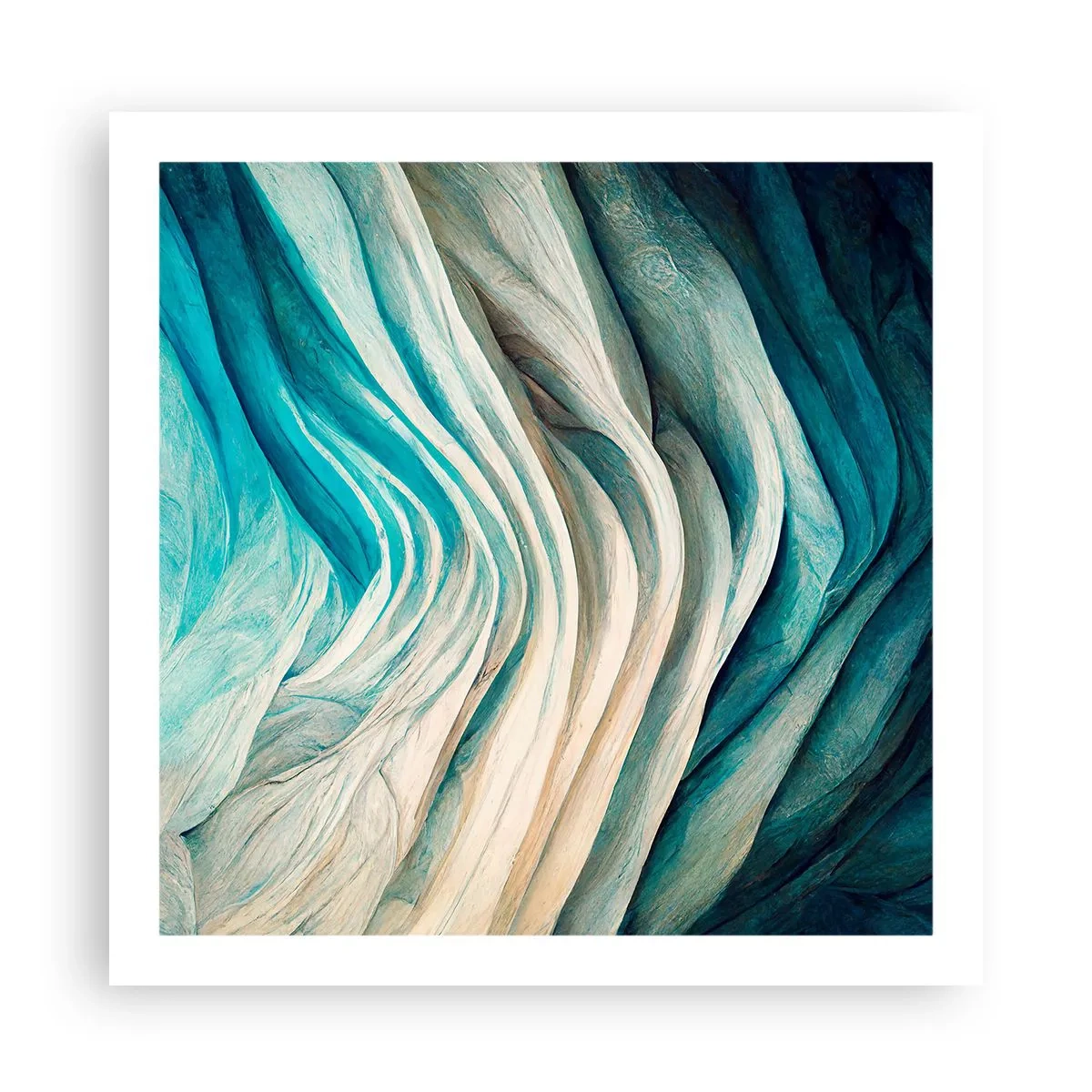 Plakát - Modrá neukojitelnost - 60x60 cm