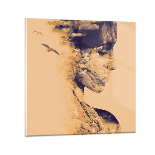 Obraz na skle - Krásná od přírody - 50x50 cm