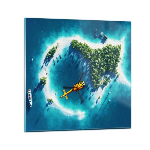 Obraz na skle - Kup si ostrov - 60x60 cm