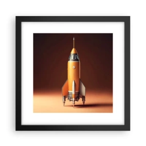 Plakát v černém rámu - Začíná to snem - 30x30 cm